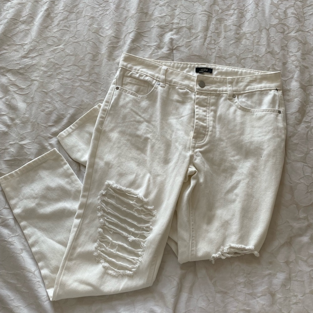 Revolve AFRM Straight Leg Distressed High Rise Jeans - Picture 2 of 5